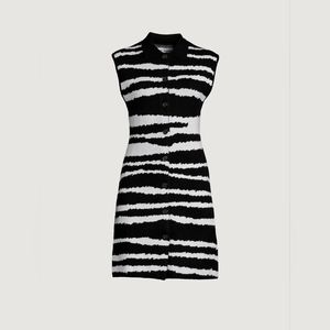Samsoe Samsoe Hope Wool/Cashmere Zebra Dress size S